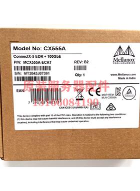 议价迈络思mellanox MCX555A/556A-ECAT/EDAT 100G IB单/双口光纤