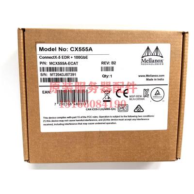 议价迈络思mellanox MCX555A/556A-ECAT/EDAT 100G IB单/双口光纤