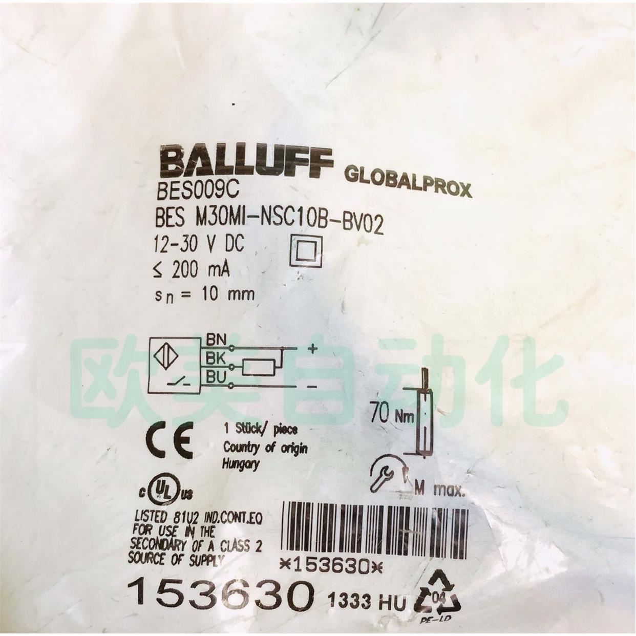 议价BALLUFF/巴鲁夫传器 BES009C BES M30MI-NSC10B-BV02 接近开