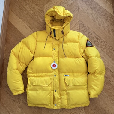 RL老款rugby系列户外运动刺绣臂章连帽羽绒服外套