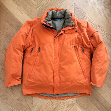 RL早期绝版复古户外运动猎装两件套可拆卸羽绒服夹克外套