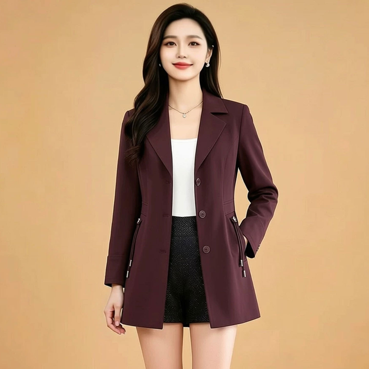 中年妈妈装春秋装洋气常规外套2026新款中青年女装气质上衣小个子