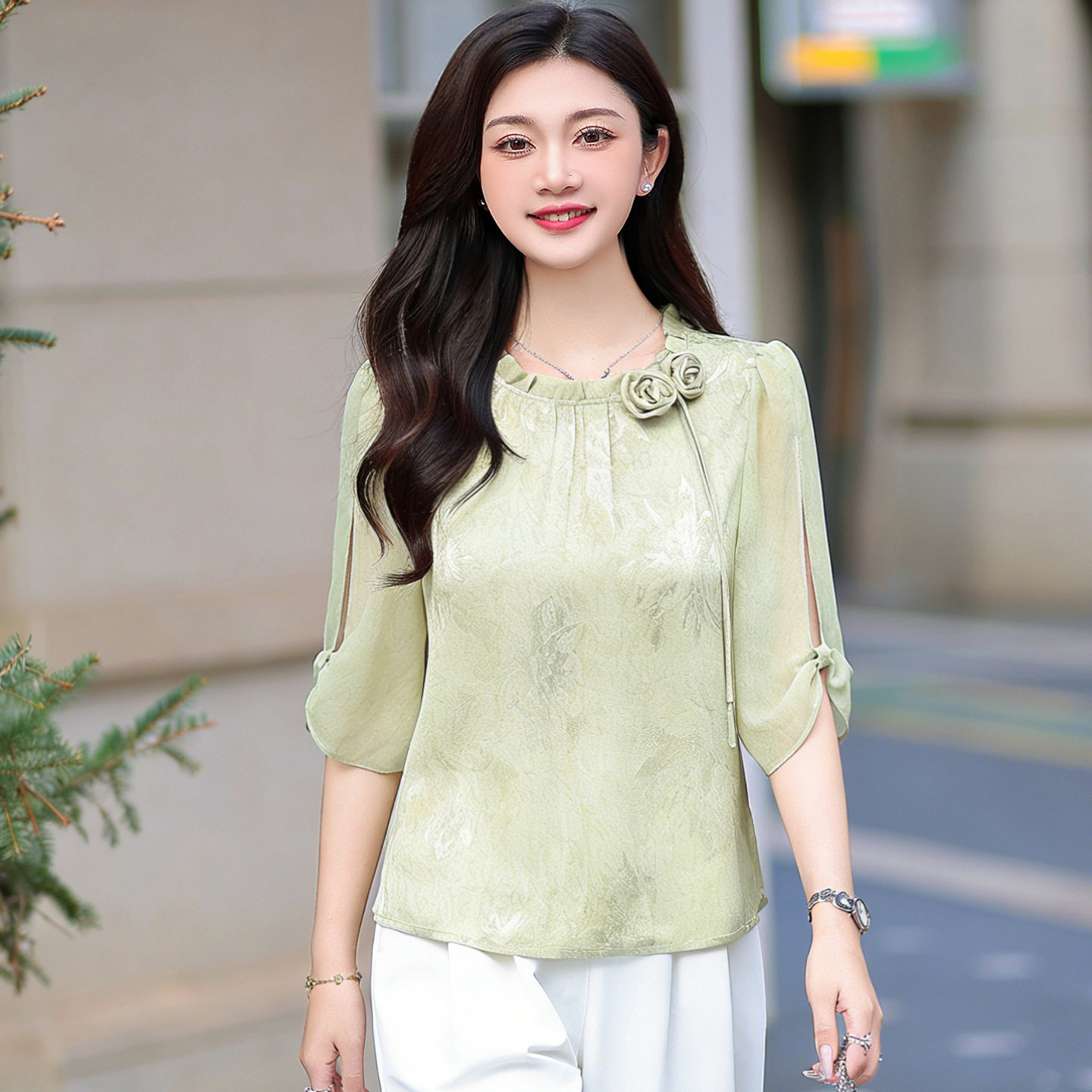 2026夏季新款法式雪纺长袖小衫女小个子衬衫显瘦时尚气质百搭上衣