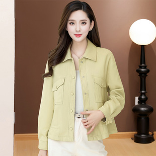 中青年女装时尚PU皮夹克外套短款2026春季新款中年妈妈减龄皮上衣