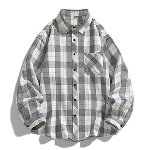 C2599爆款 情侣格子衬衫