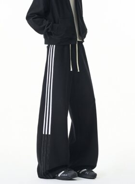 2026春季美式休闲条纹明线拼接设计舒适百搭卫裤K25926-特p35控78