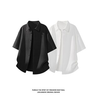 2026 夏季新款 港风白底大码基础款短袖衬衫M-5X HC26214-特P25-