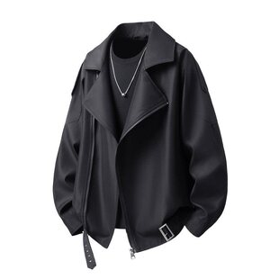 双层领斜拉链设计M-5XL大码:100%涤纶夹克外套男78308P88控139