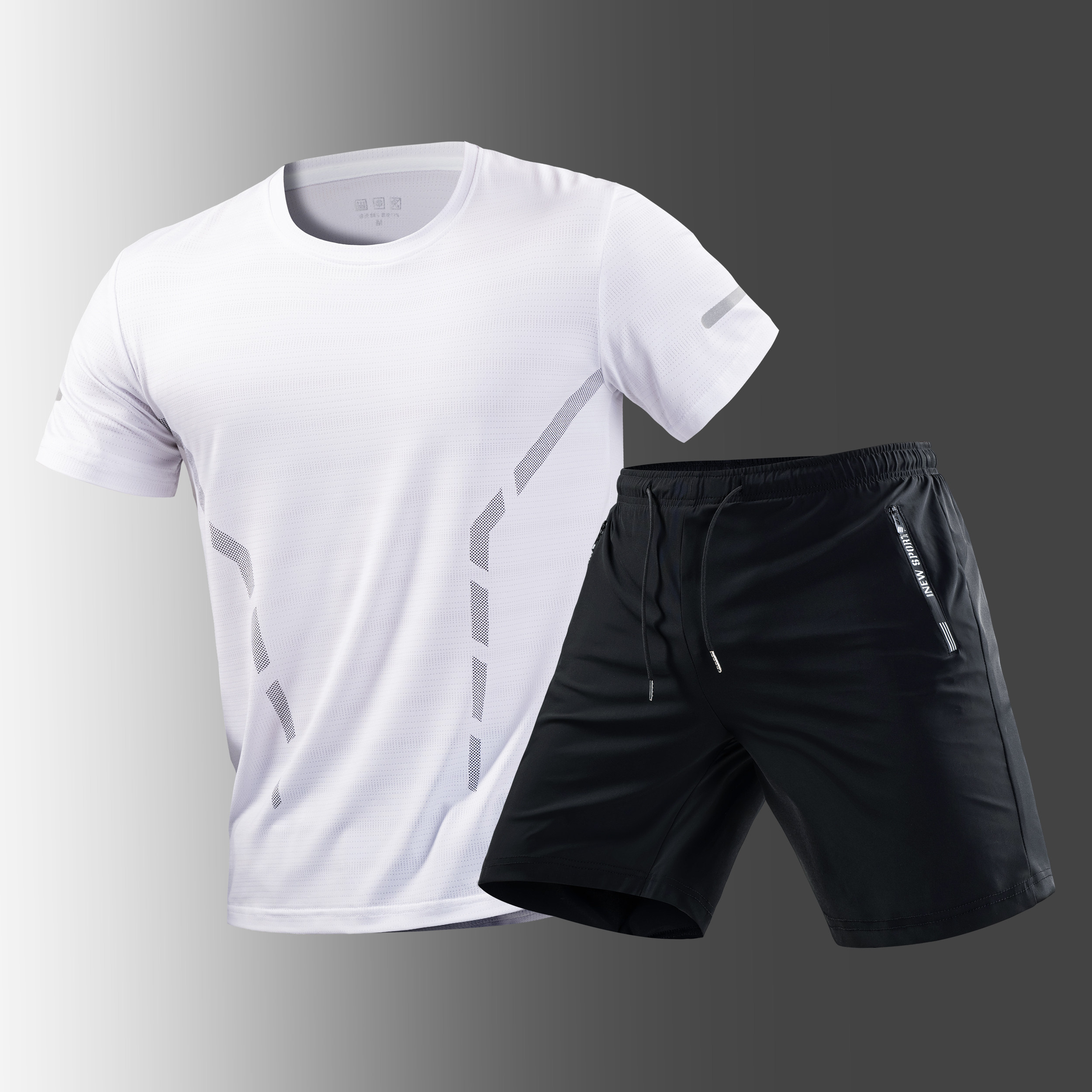 冰丝套装男士搭配商务中青年短袖五分短裤子吸汗透气时尚两件套男,运动服/休闲服装,运动套装,淘宝优惠券,粉丝福利购,淘宝优惠卷