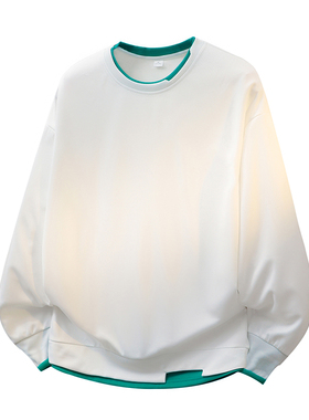 QP-T33款【工厂直供】3D光影图爆款透气大码假两件连帽卫衣新款新