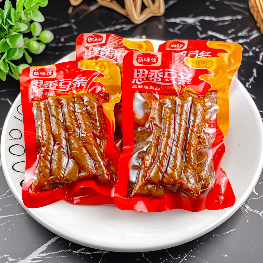 新货新口味香辣小豆筋零食豆条相思卷豆干辣条烧烤味休闲小吃
