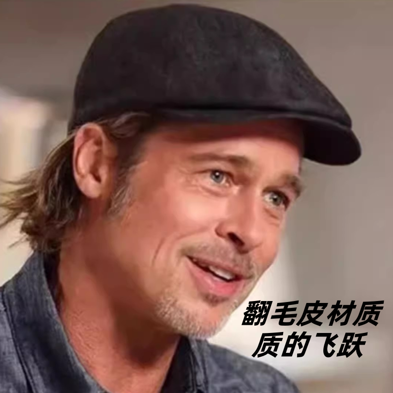 大头围简约复古画家帽百搭贝雷帽男女文艺真皮鸭舌帽英伦前进帽子