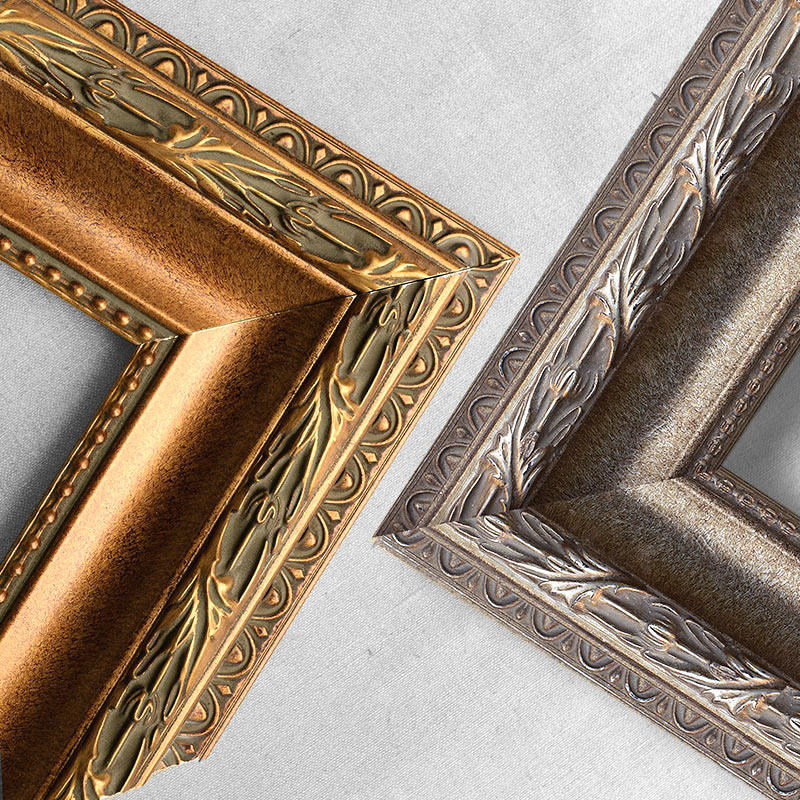 10cm简欧金银实木复古油画框外框相框边框挂墙任意尺寸定制定做