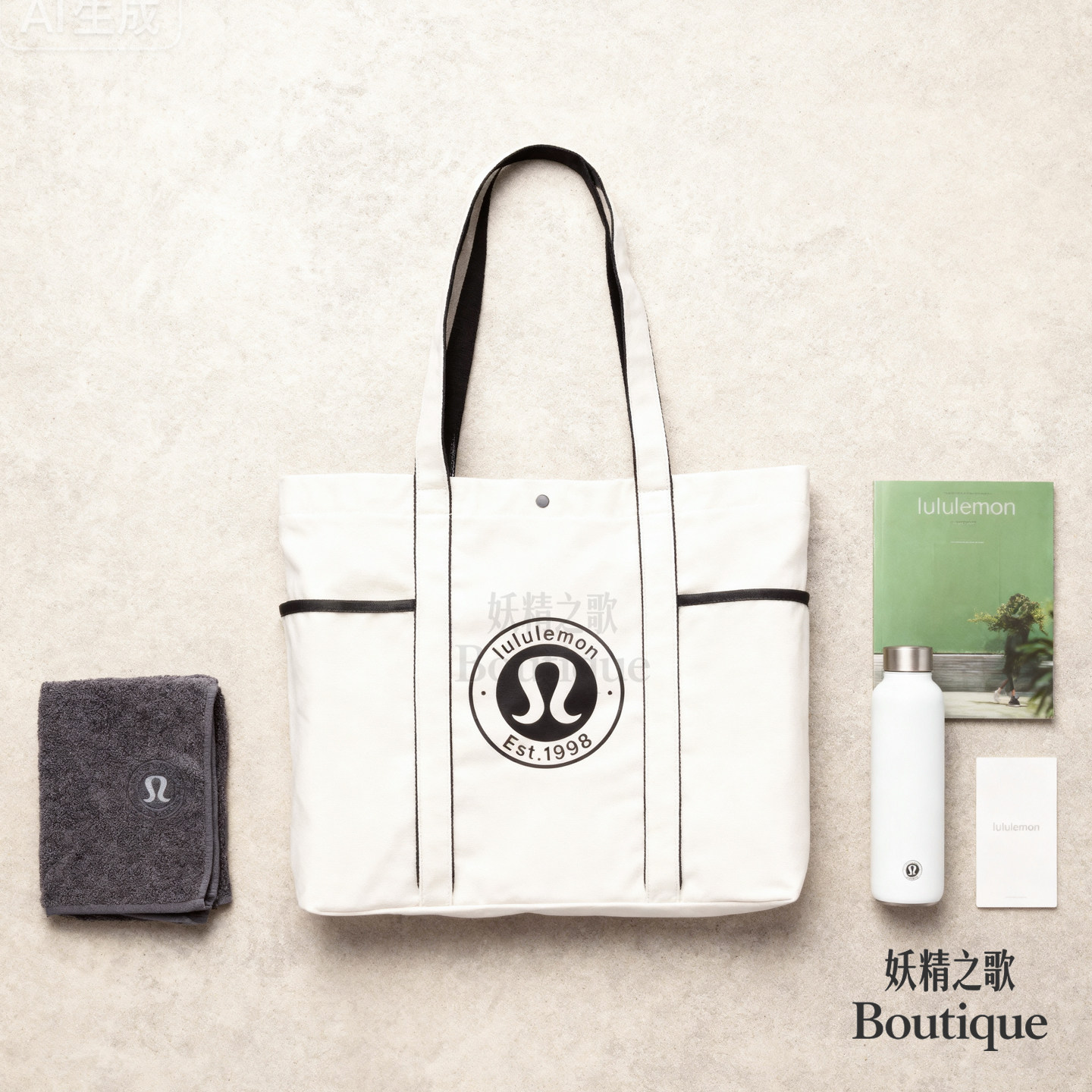 lululemon露露乐蒙 Daily 20L帆布单肩手提包 白色 LU9BN2S