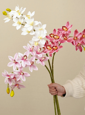 高品质蕙兰仿真花中式插花装饰