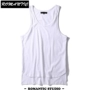 Áo vest không tay ngắn ngắn tay áo thun cotton nam áo len màu bóng rổ đáy quần người yêu áo - Áo vest cotton áo giả vest nam