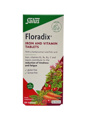 salus德国铁元Floradix片剂孕妇哺乳期成人补铁英国版红铁27年6月