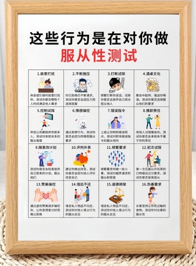 服从性测试拒绝职场PUA相框摆台