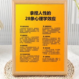 拿捏人性的28条心理学相框摆台强者思维房间桌面装饰精致励志摆件