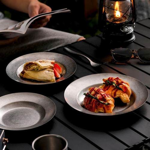 沙拉意面盆不锈钢圆形复古