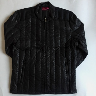 雪银狐羽绒服内胆中老年人男士拉链立领轻薄长袖内穿保暖羽绒内衣