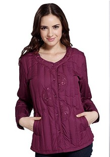 雪银狐羽绒服内胆中老年女士秋冬季内穿轻薄修身长袖羽绒保暖内衣