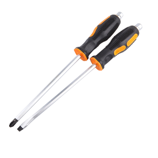 华瑞穿心螺丝刀可敲击通心起子铬钒钢加长十字一字平口带磁性改锥