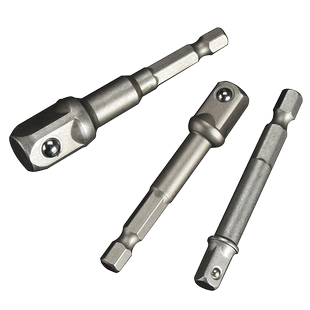 电动扳手转换接杆批头转套筒六角柄转4方接杆手电钻转套筒连接杆