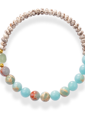 寿山石菩提手链复古小众时尚