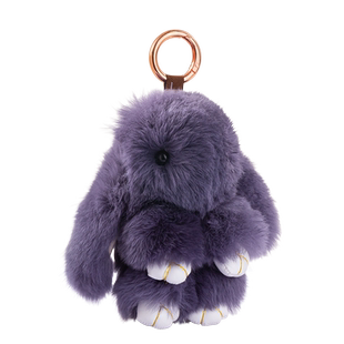 长毛兔可爱卡通钥匙扣挂件女士书包挂饰汽车钥匙链圈环精致小饰品