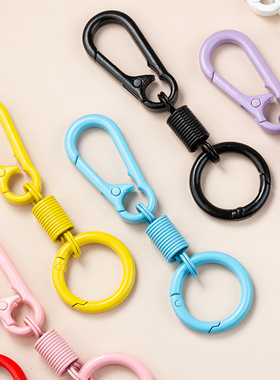 多色钥匙扣挂件 书包创意个性精致DIY配件 汽车链圈环 包包小饰品