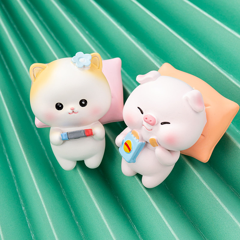 肥宅时光可爱卡通动物室内桌面摆件 创意个性网红ins家居装饰品