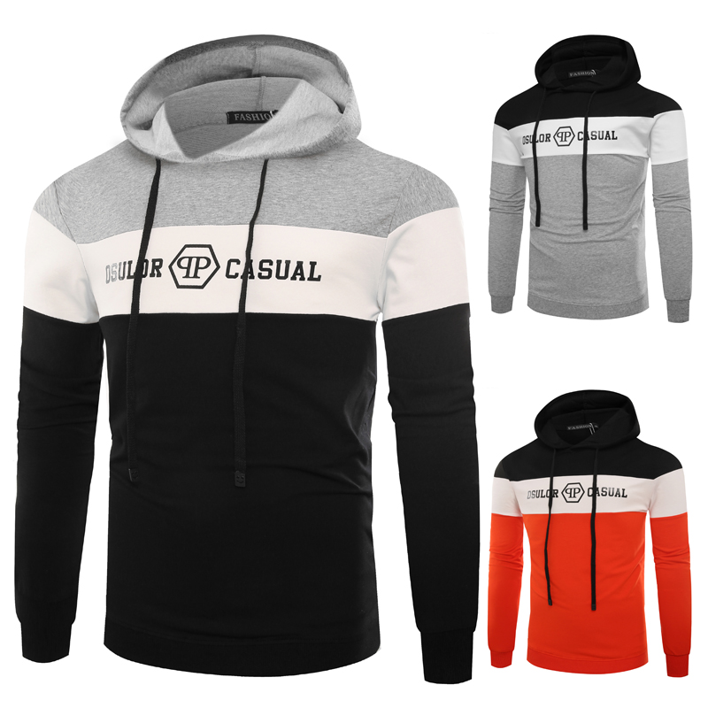 Men's hooded long sleeve t-shirt men's thin sweater