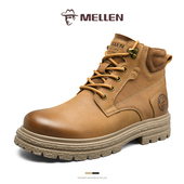 MELLEN名郎男鞋 靴 耐磨防滑工装 时尚 简约马丁靴英伦风皮靴短靴潮鞋