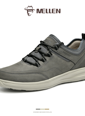 MELLEN名郎男鞋2025秋冬新品舒适轻便透气休闲鞋防滑户外运动鞋男
