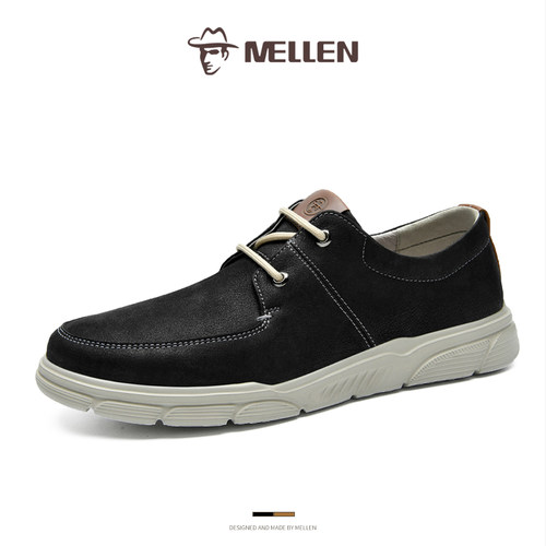 MELLEN名郎厚底真皮超轻休闲鞋