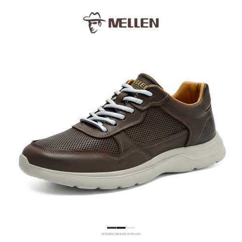 MELLEN名郎轻量透气真皮休闲鞋