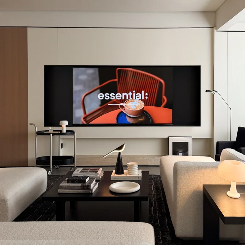 网红75/85寸不锈钢电视壁龛嵌入式金属成品悬浮电视背景墙内嵌框,家装主材,壁龛,淘宝优惠券,粉丝福利购,淘宝优惠卷