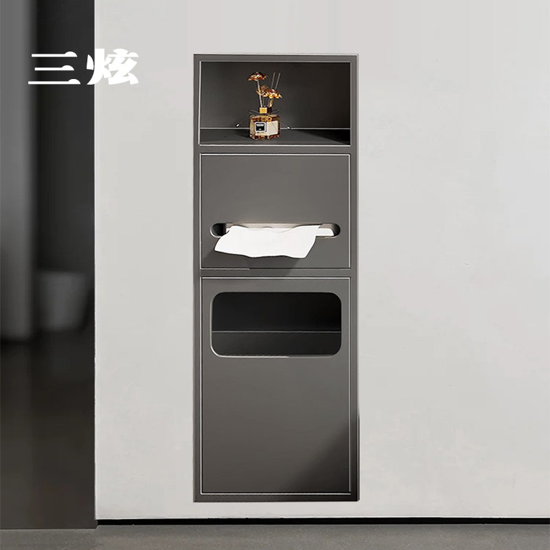 枪灰色不锈钢嵌入式壁龛