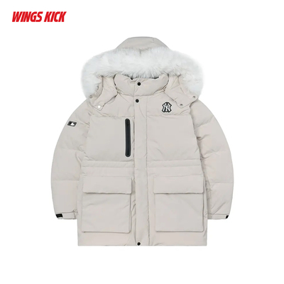 MLB 正品25冬季新款长款派克服男女大童工装羽绒服 7ADJB1456