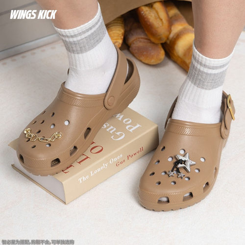 Crocs卡骆驰 经典金属扣Clog 男女休闲运动拖鞋洞洞鞋 213543-2EY