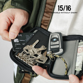 Fifteen Sixteen汽车钥匙包男多功能卡包二合一大容量男士 钱包