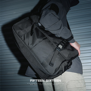 Fifteen Sixteen弹道尼龙大号邮差包双肩17寸电脑游戏笔记本背包