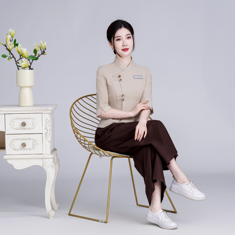 美容师工作服女高端美容院中式养酒店工作制服