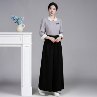 美容院工作服女美容师高级感酒店足浴足疗养生会所技师制服套装夏