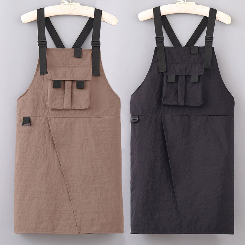 时尚防泼水工装围裙餐饮酒店服务员男女加肥大码工作服厨房围腰,家庭/个人清洁工具,围裙,淘宝优惠券,粉丝福利购,淘宝优惠卷