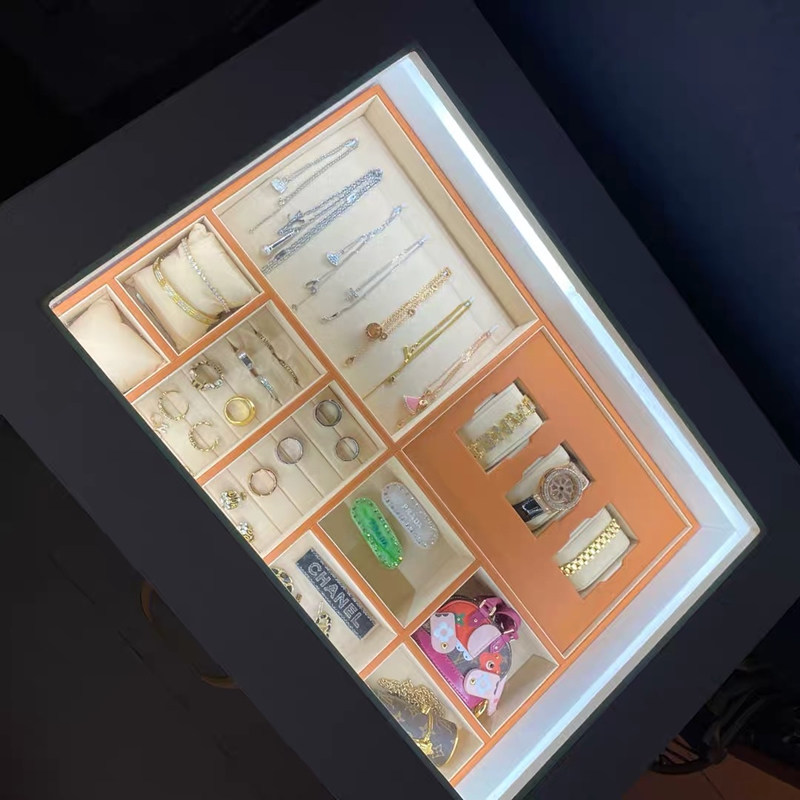 开放式衣帽间中岛柜时尚透明玻璃首饰五斗柜锦盒展示收纳柜定制,住宅家具,斗柜,淘宝优惠券,粉丝福利购,淘宝优惠卷