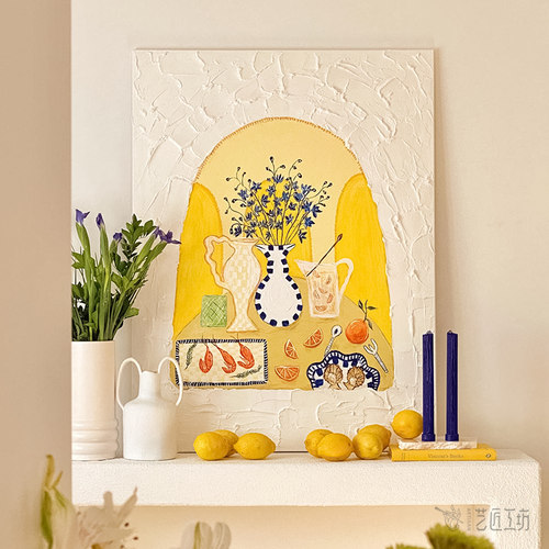 波西米亚风餐厅清新原木风装饰画