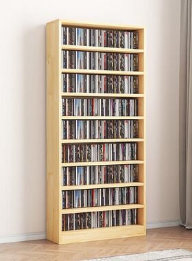 cd柜全实木书柜简易书架多层置物架dvd碟片架漫画书柜蓝光碟架