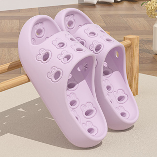 拖鞋女夏季室内家用踩屎感漏水浴室镂空防滑软底不臭脚女款凉拖鞋